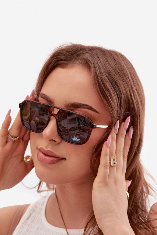 Saulesbrilles SieviešuFiltrem UV brūnas krāsas-melnas krāsas