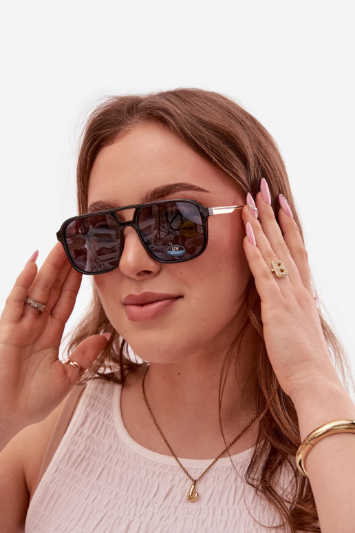 Saulesbrilles SieviešuFiltrem UV melnas krāsas