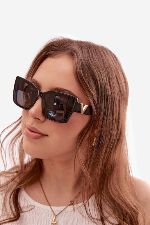 Saulesbrilles Sieviešu Kaķa acs melnas krāsas