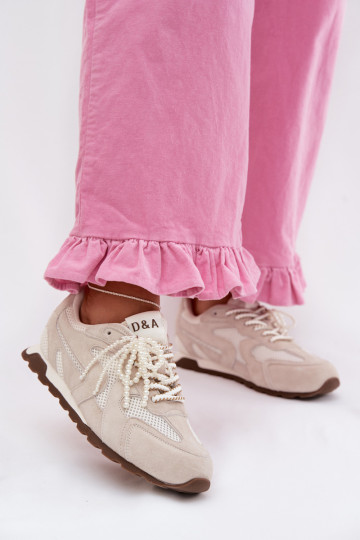 Āda zamšādas Sneakers modeļa apavi Sieviešu MK61-0705 Pelēkas krāsas 2