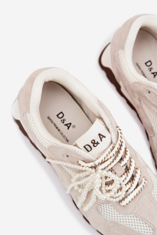 Āda zamšādas Sneakers modeļa apavi Sieviešu MK61-0705 Pelēkas krāsas