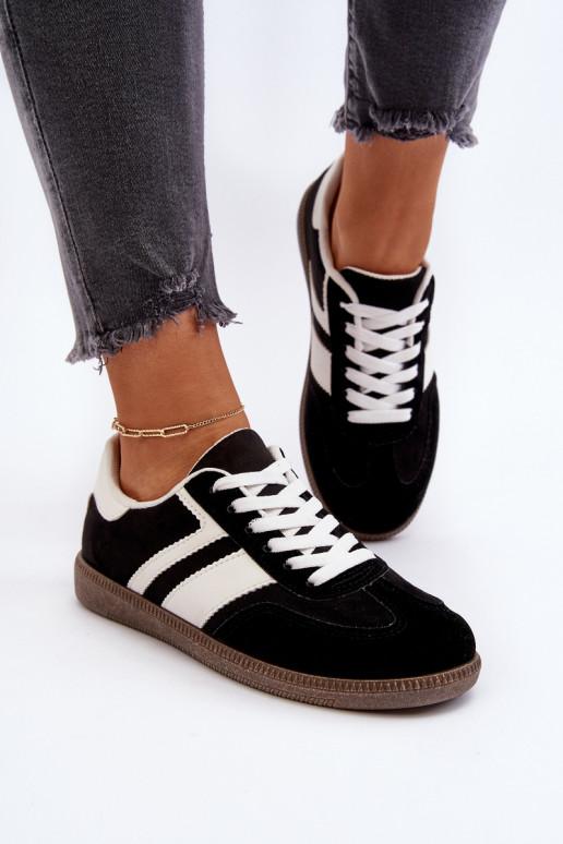 Sieviešu zemais Sneakers modeļa apavi sporta apavi melnas krāsas Eudiopis