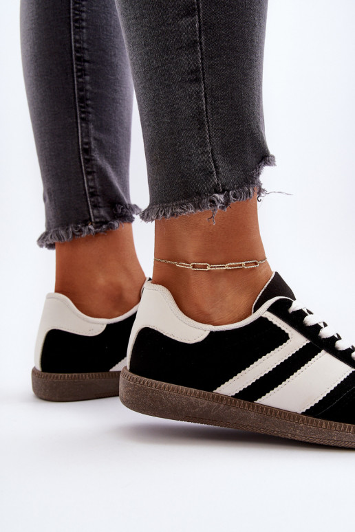 Sieviešu zemais Sneakers modeļa apavi sporta apavi melnas krāsas Eudiopis