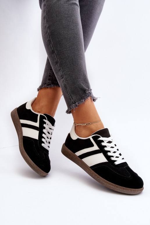 Sieviešu zemais Sneakers modeļa apavi sporta apavi melnas krāsas Eudiopis