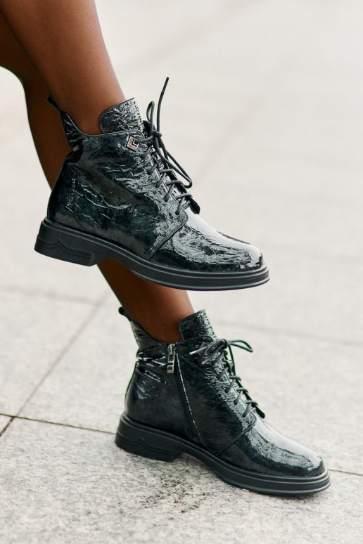 Āda Laque Sieviešu puszābaki siltināti Uz pili D&A LZ42-042 haki krāsas