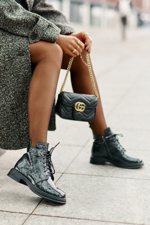 Āda Laque Sieviešu puszābaki siltināti Uz pili D&A LZ42-042 haki krāsas