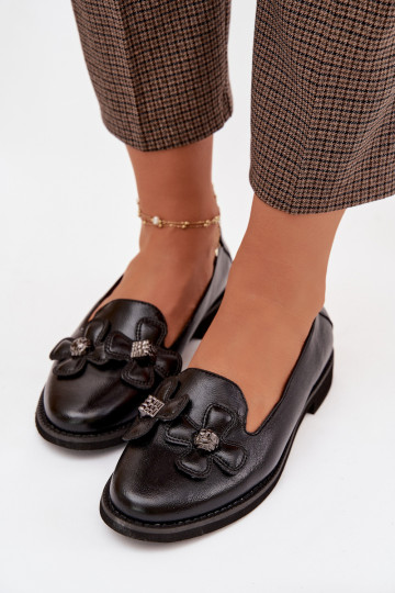 apavi Sieviešu ar platiem papēžiem Ar greznui Ziedsami melnas krāsas Tavillette