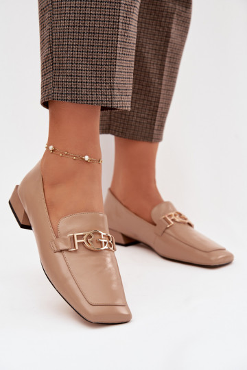 Āda sieviešu mokasīni Ar greznu Detalem D&A CR61-3125 smilšu krāsas 2