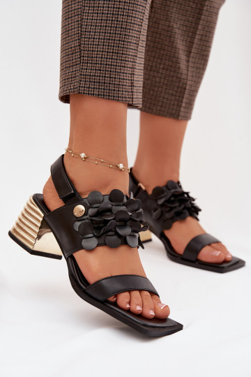 Āda Elegantas augstpapēžu sandales D&A CR61-3062 melnas krāsas 2