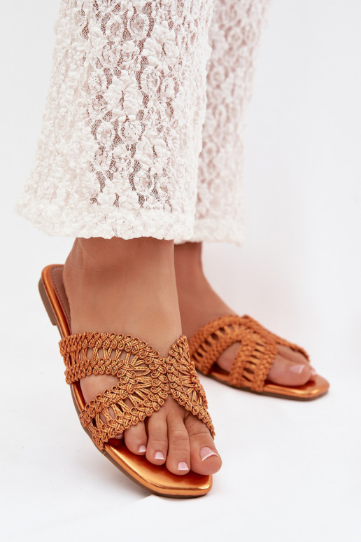 Čības Sieviešu dzīvoklis oranžas krāsas Fariella