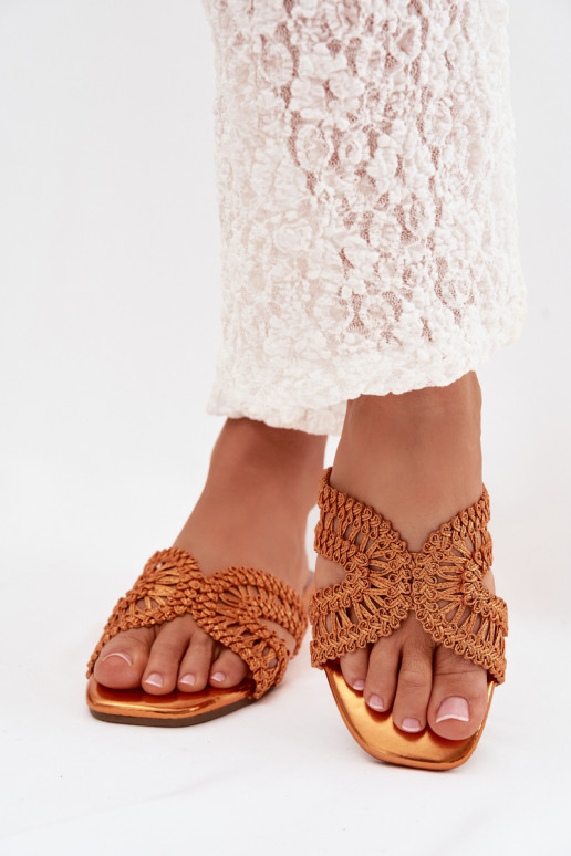 Čības Sieviešu dzīvoklis oranžas krāsas Fariella