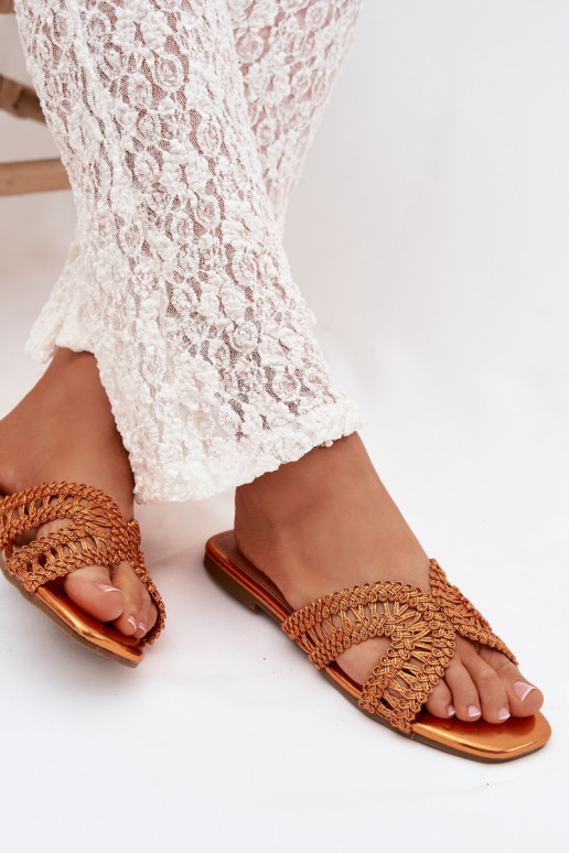 Čības Sieviešu dzīvoklis oranžas krāsas Fariella