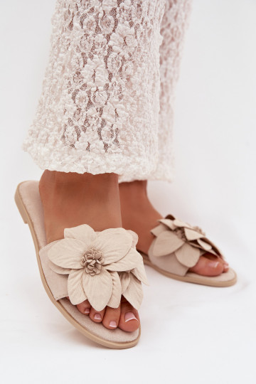 zempapēžu sieviešu čības Ar greznui Ziedsami Ziloņkaula krāsas Elzoria 2