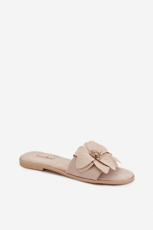 zempapēžu sieviešu čības Ar greznui Ziedsami Ziloņkaula krāsas Elzoria