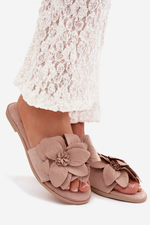 zempapēžu sieviešu čības Ar greznui Ziedsami smilšu krāsas Elzoria