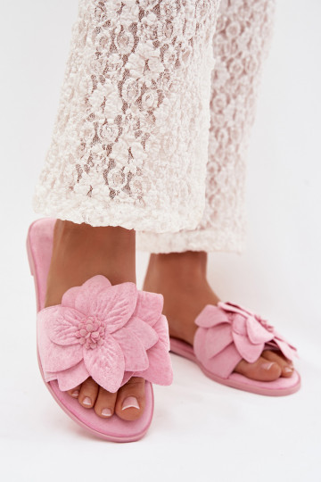 zempapēžu sieviešu čības Ar greznui Ziedsami Rozā krāsas Elzoria 2