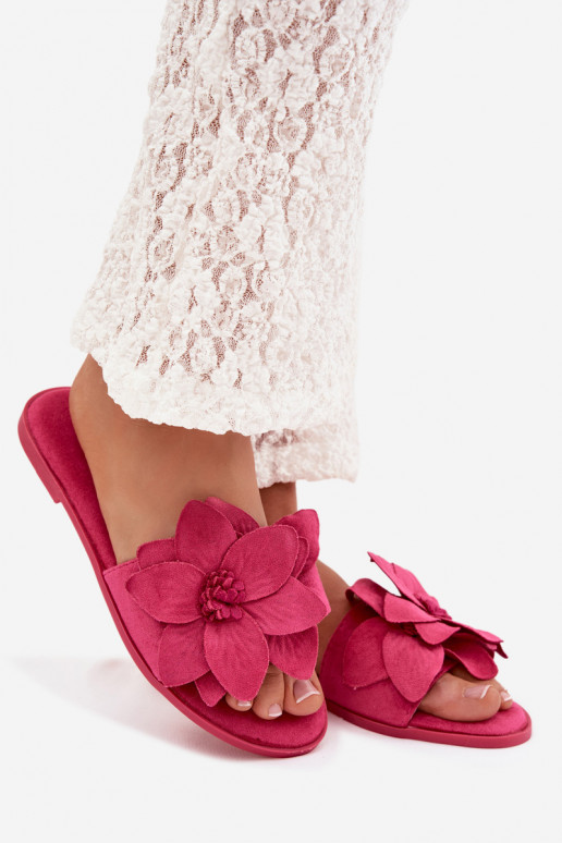 zempapēžu sieviešu čības Ar greznui Ziedsami rozā krāsas Elzoria