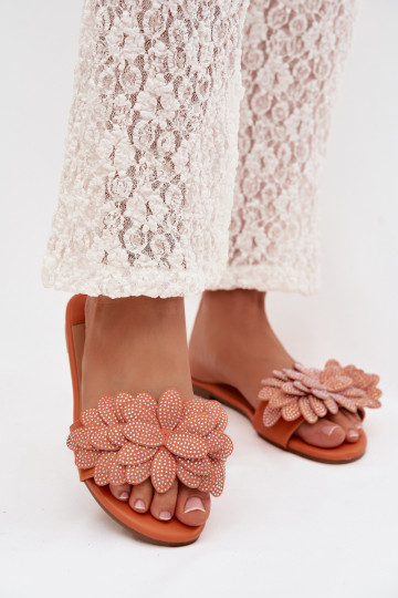 Čības Sieviešu dzīvoklis Ar Dekorāciju oranžas krāsas Grelora 2