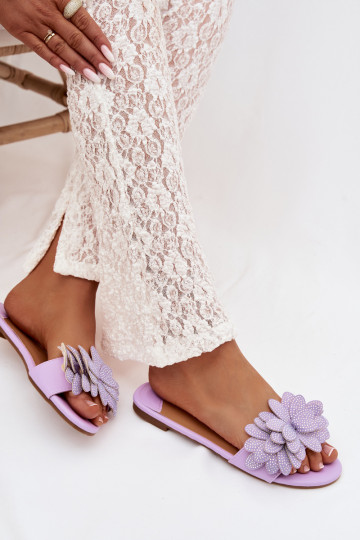 Čības Sieviešu dzīvoklis Ar Dekorāciju Violeta krāsa Grelora