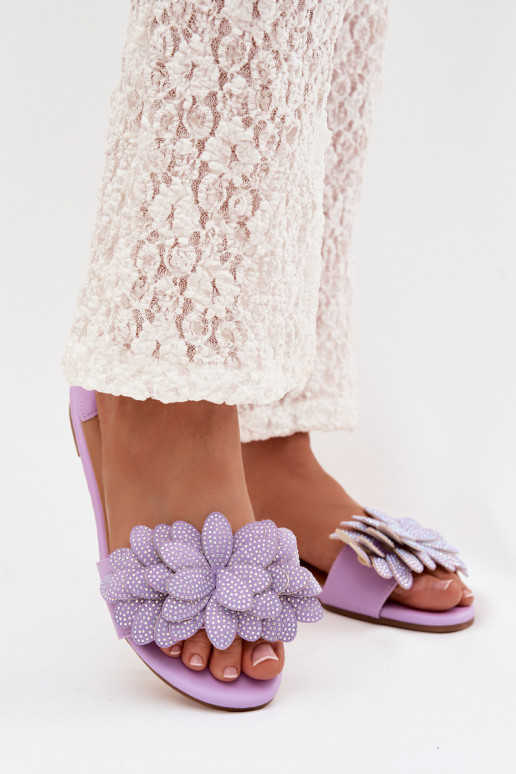 Čības Sieviešu dzīvoklis Ar Dekorāciju Violeta krāsa Grelora