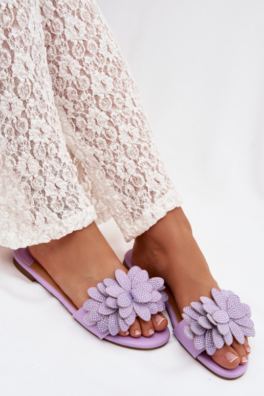 Čības Sieviešu dzīvoklis Ar Dekorāciju Violeta krāsa Grelora