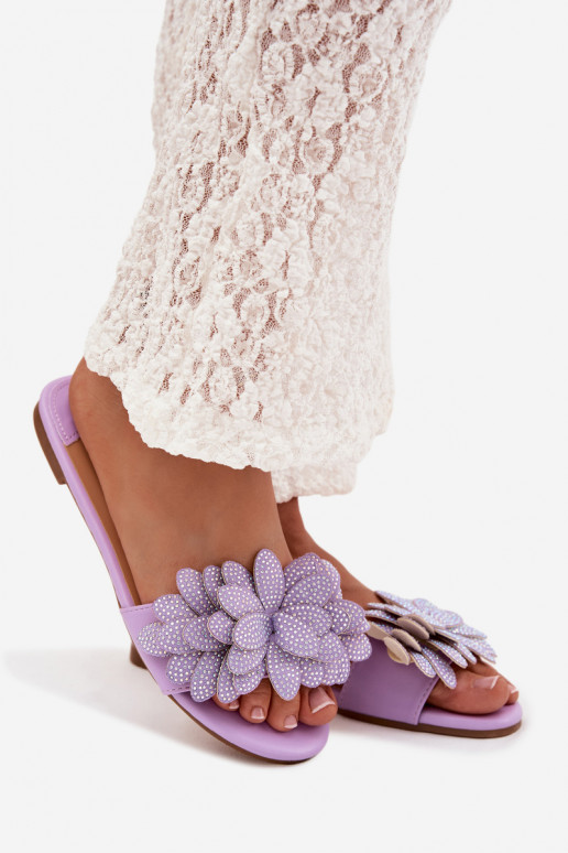 Čības Sieviešu dzīvoklis Ar Dekorāciju Violeta krāsa Grelora