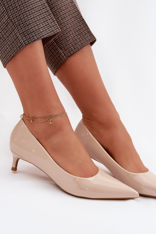 Laque Kurpes Uz Zema Papēža smilšu krāsas Girela