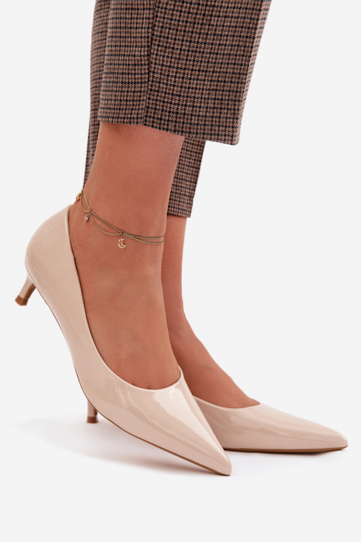 Laque Kurpes Uz Zema Papēža smilšu krāsas Girela