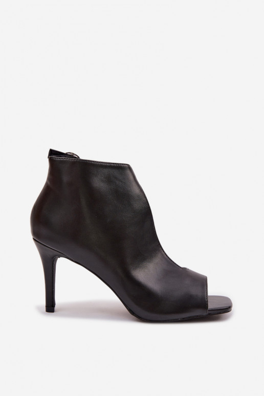 Sieviešu basenes ar papēdi melnas krāsas Helira