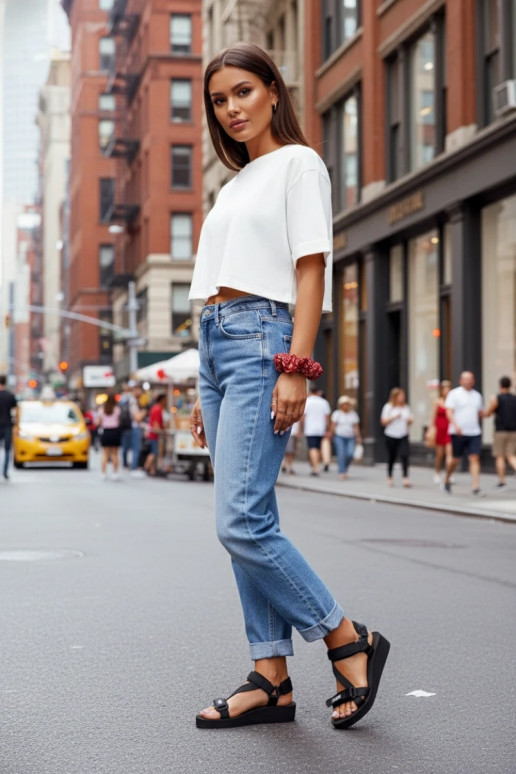 Vieglas čības uz pirksta ar platformus basenes Big Star FF274A349 melnas krāsas