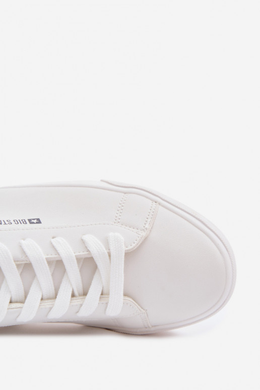 vīriešiem brīvā laika apavi no eko ādas Big Star TT174001 baltas krāsas