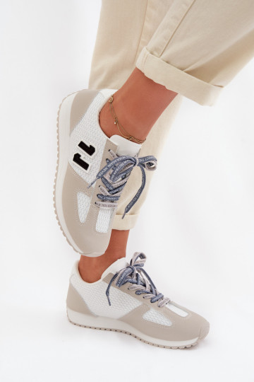 Sneakers modeļa apavi Sieviešu Ar greznu Šņorēšanam Pelēkas krāsas Henira