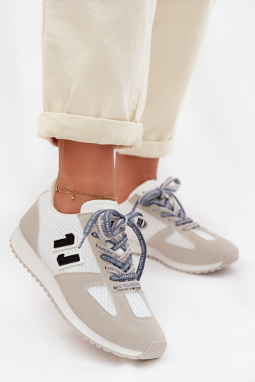 Sneakers modeļa apavi Sieviešu Ar greznu Šņorēšanam Pelēkas krāsas Henira 2