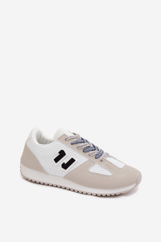 Sneakers modeļa apavi Sieviešu Ar greznu Šņorēšanam Pelēkas krāsas Henira