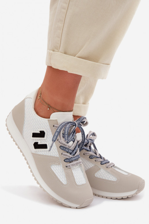 Sneakers modeļa apavi Sieviešu Ar greznu Šņorēšanam Pelēkas krāsas Henira