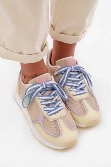 Sneakers modeļa apavi Sieviešu no eko ādas Dzelteni Kelira