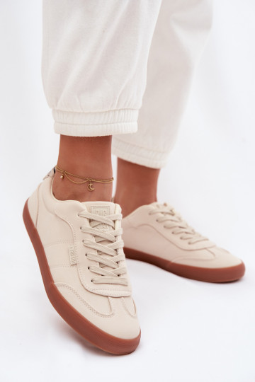 Sneakers modeļa apavi Sieviešu Auduma Big Star TT274358 smilšu krāsas 2