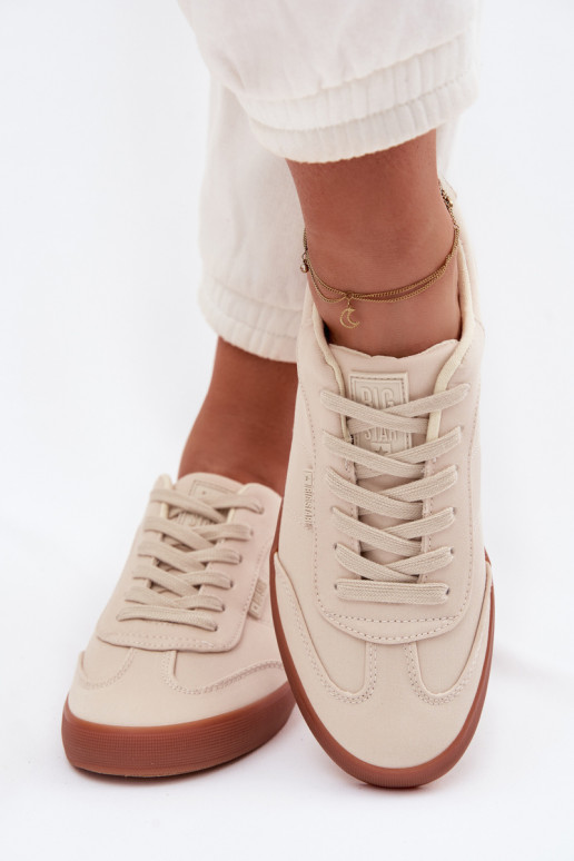 Sneakers modeļa apavi Sieviešu Auduma Big Star TT274358 smilšu krāsas