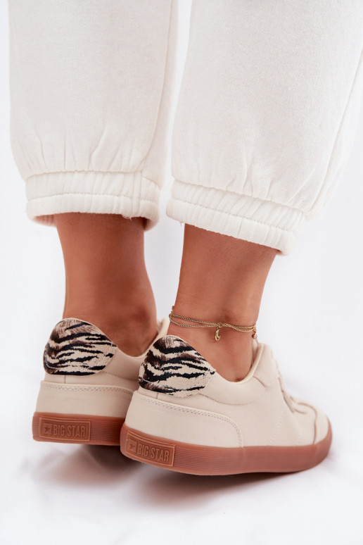 Sneakers modeļa apavi Sieviešu Auduma Big Star TT274358 smilšu krāsas