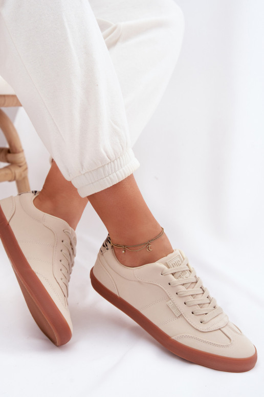 Sneakers modeļa apavi Sieviešu Auduma Big Star TT274358 smilšu krāsas