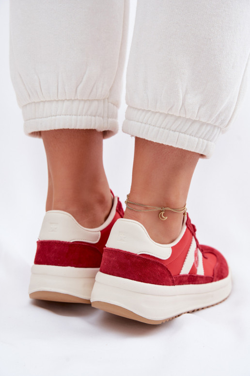 Sneakers modeļa apavi Sieviešu Big Star TT274158 sarkanas krāsas