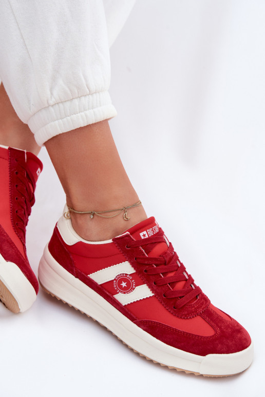 Sneakers modeļa apavi Sieviešu Big Star TT274158 sarkanas krāsas