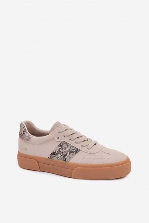 Sneakers modeļa apavi Sieviešu Ze INstaInkami Čūskas āda Big Star TT274299 Pelēkas krāsas