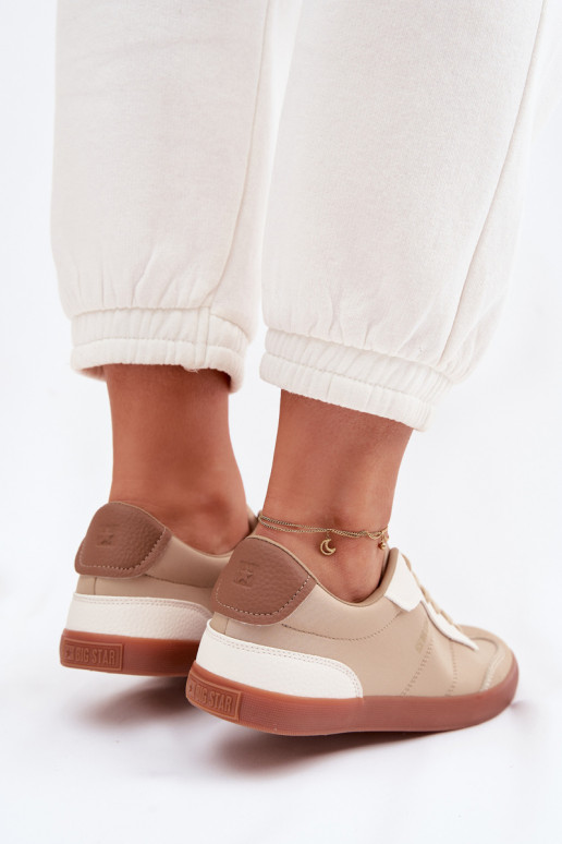 Sneakers modeļa apavi Sieviešu Big Star TT274420 smilšu krāsas