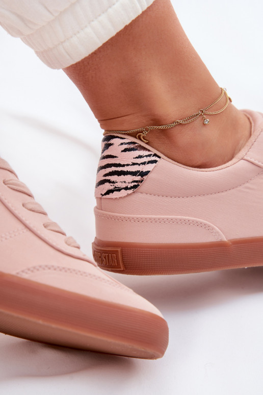 Sneakers modeļa apavi Sieviešu Auduma Big Star TT274359 Rozā krāsas