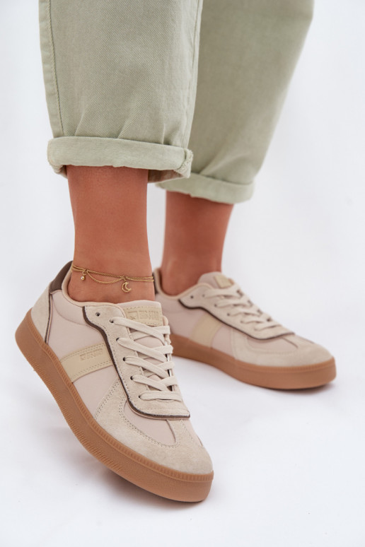Sneakers modeļa apavi Sieviešu Big Star TT274174 smilšu krāsas