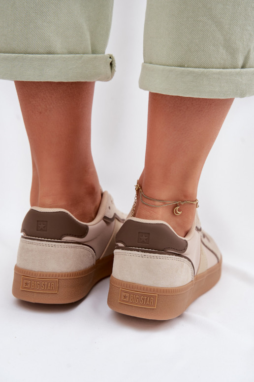 Sneakers modeļa apavi Sieviešu Big Star TT274174 smilšu krāsas