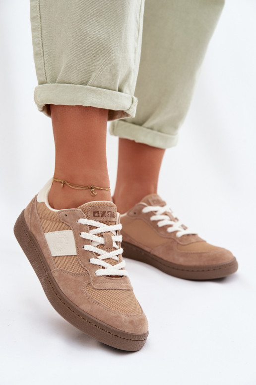 Sneakers modeļa apavi Sieviešu Big Star TT274177 ziloņkaula krāsas