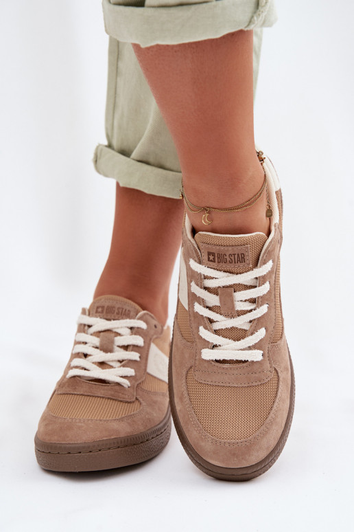 Sneakers modeļa apavi Sieviešu Big Star TT274177 ziloņkaula krāsas