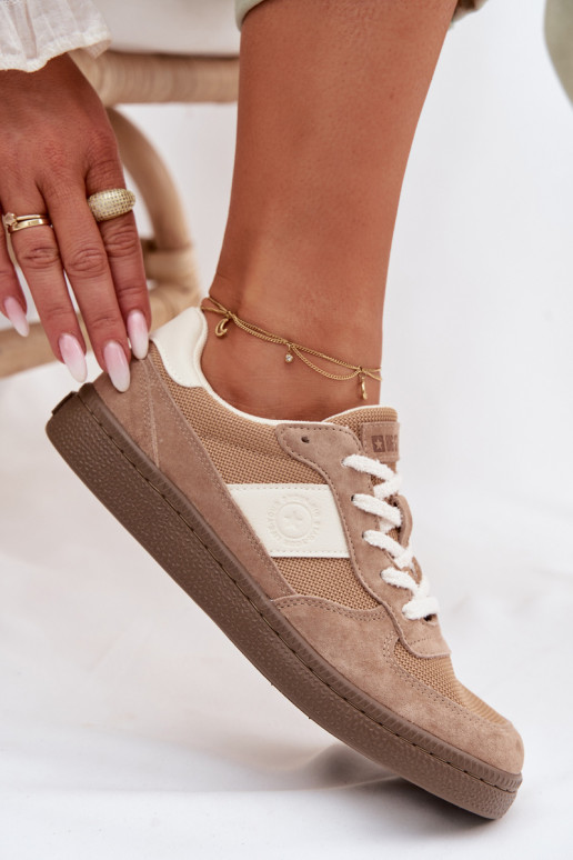 Sneakers modeļa apavi Sieviešu Big Star TT274177 ziloņkaula krāsas